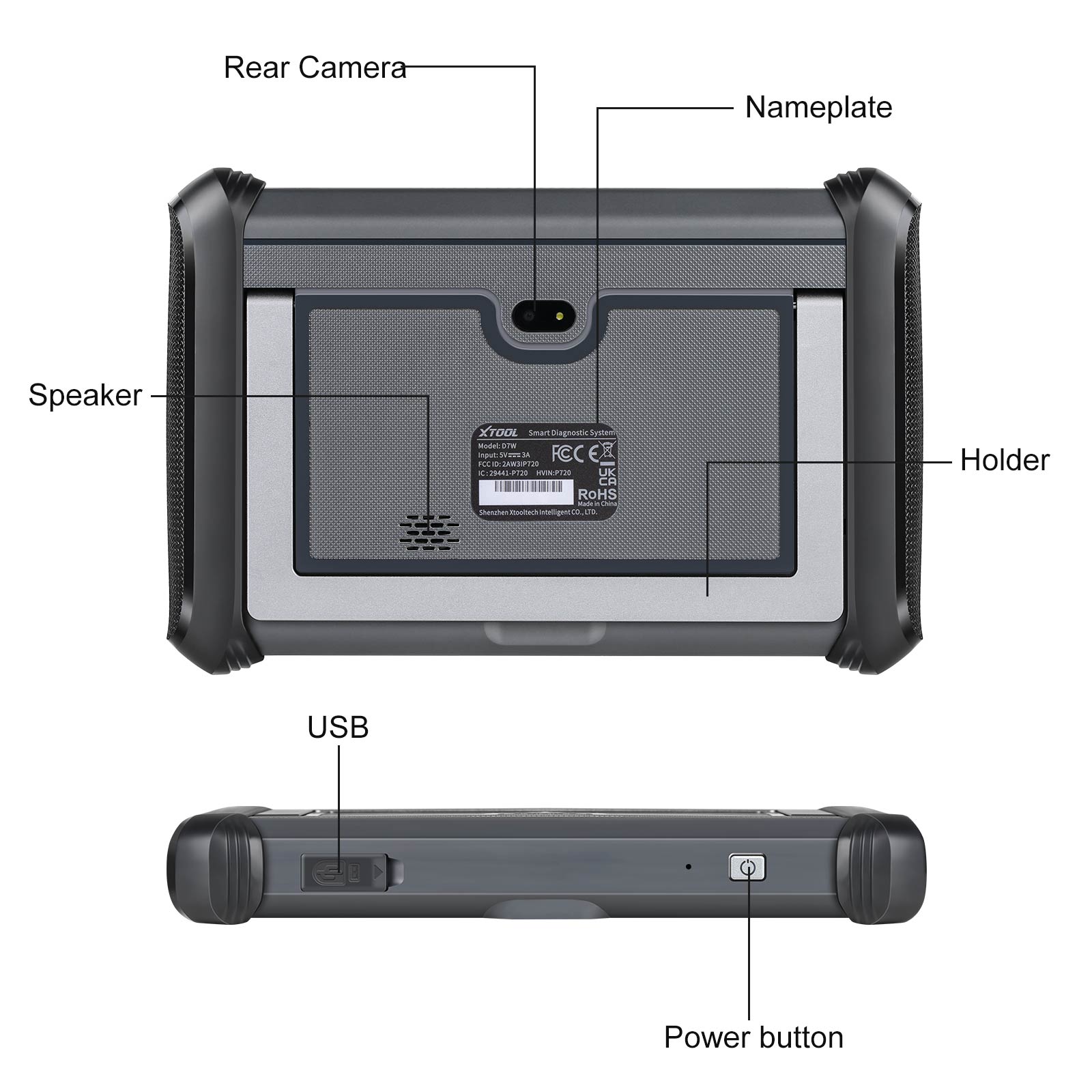XTOOL D7W D7WIFI Bi-directional All Systems Diagnostic & Key Programmer Support ECU Coding CAN FD & DOIP 40+ Services