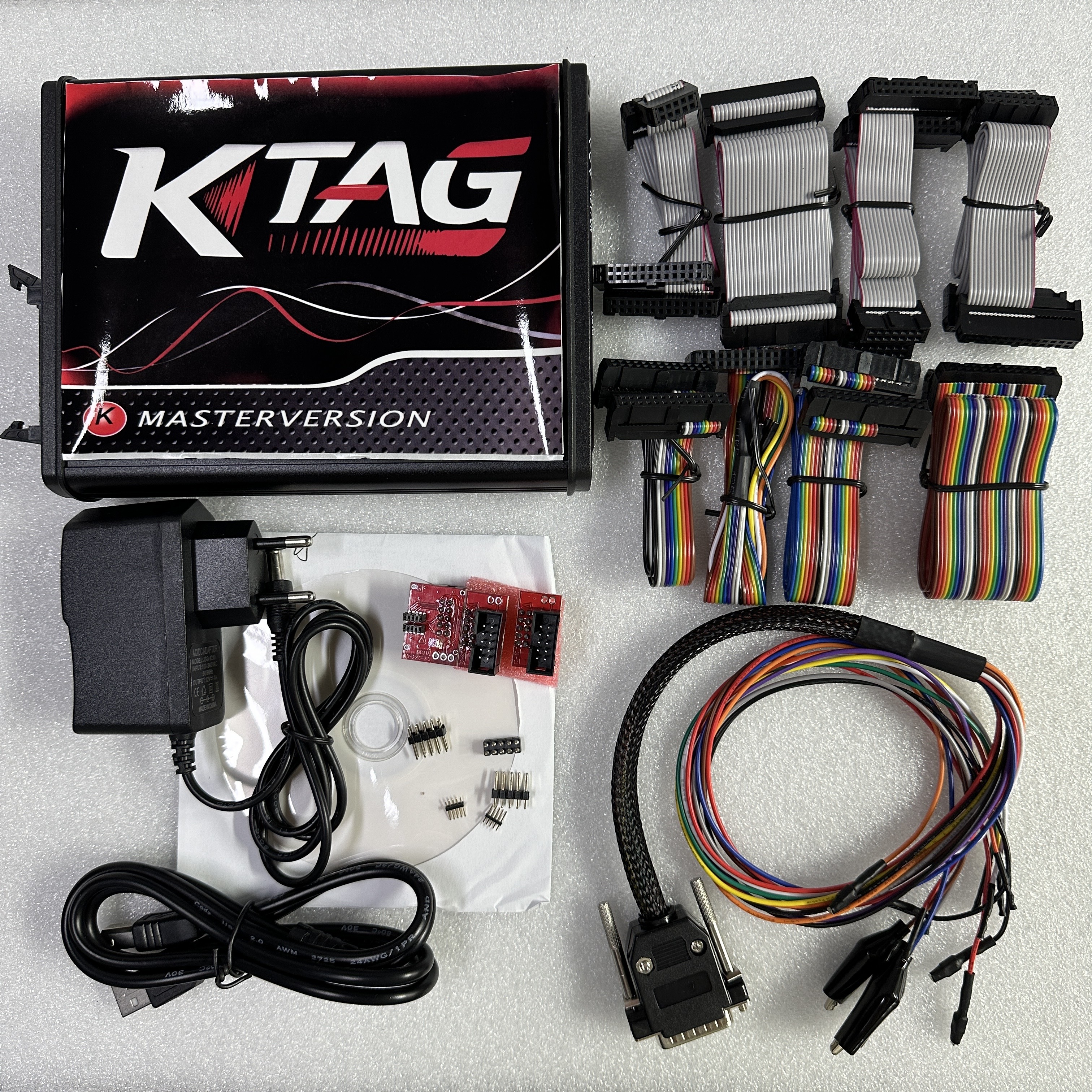 10pcs/lot KTAG V7.02  ECU Programmer For Ktag Master OBD2 ECU Chip Tuning Tool Red PCB For KTAG 7.02 ECU Programming Tool