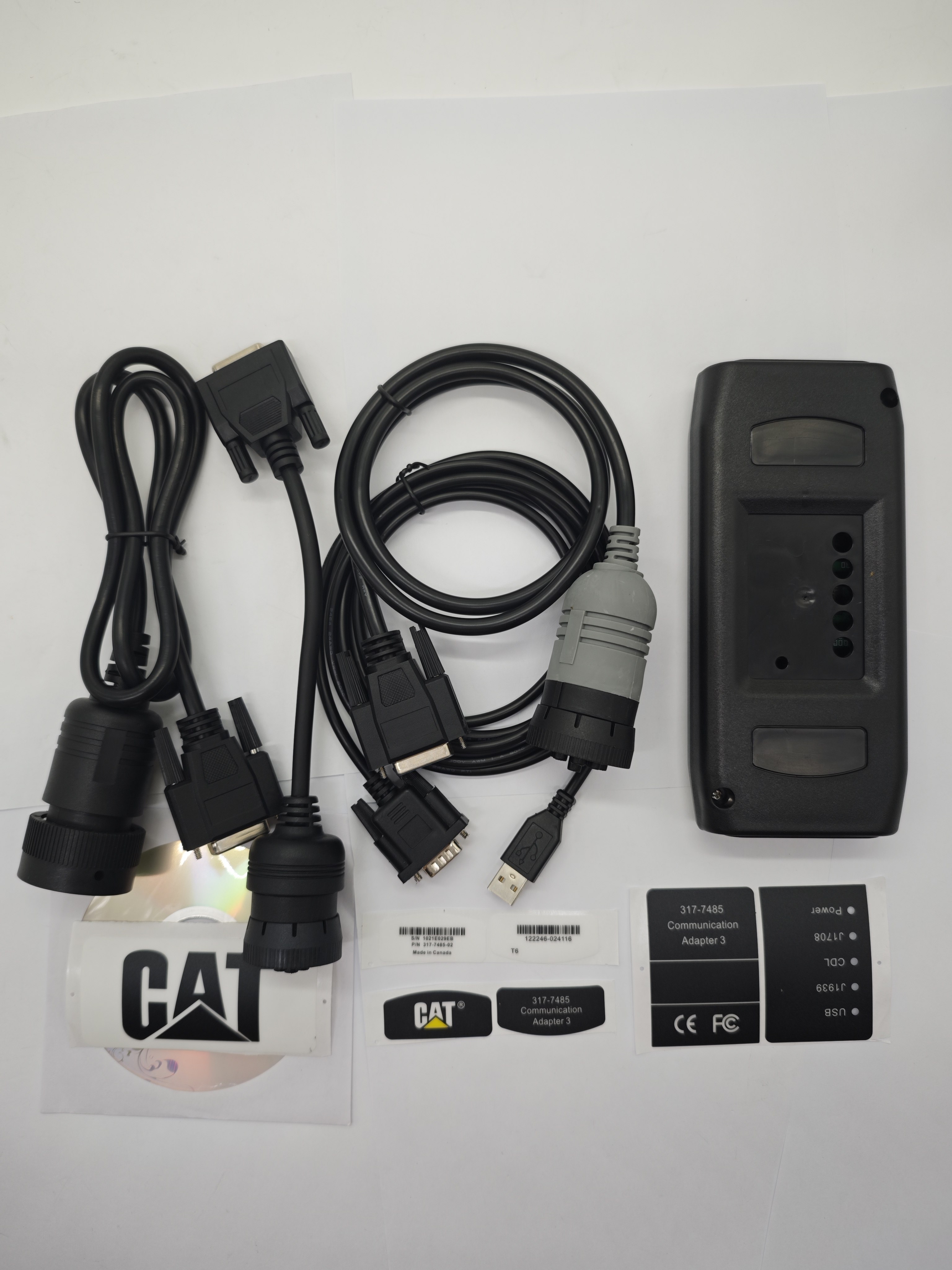 2019C for USB CAT3 Caterpillar ET3 PCB 1:1 Truck Diagnostic Tool for Cat ET3 317-7485 Communication Adapter for Cat Truck Excavator Engines Heavy Dutry Truck Scanner