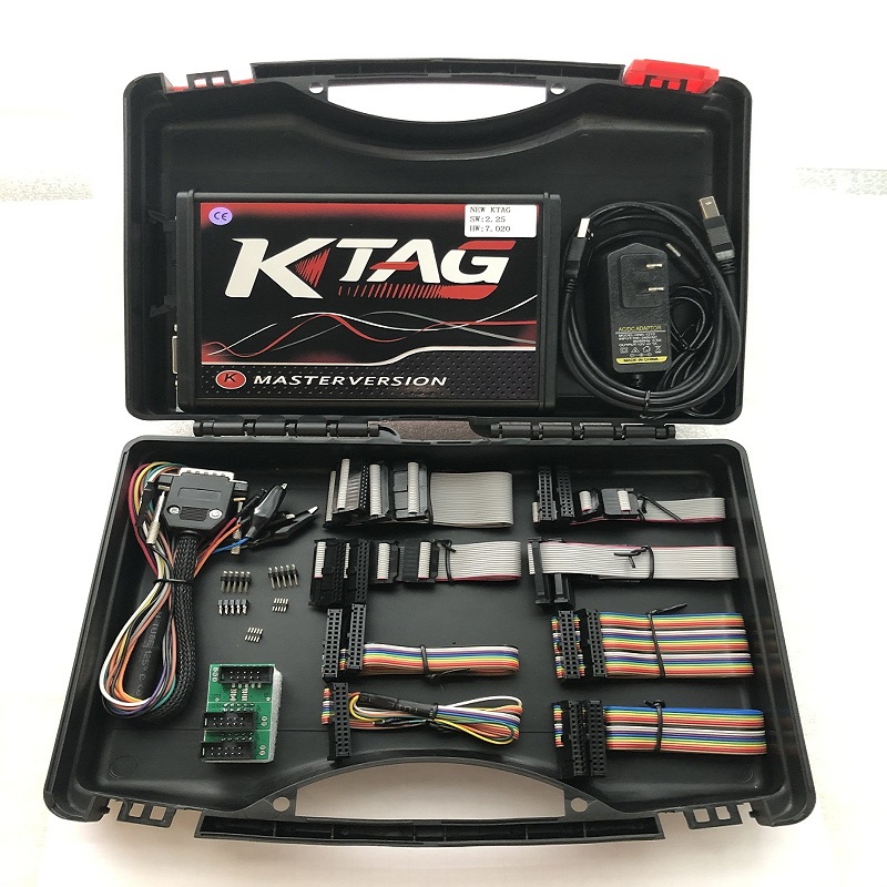 KTAG V7.020 ECU Programmer Tool Online Version with Plastic Box Ktag V2.25 For Car Truck Tractor Bike Reading Writing ECU Chip Tuning Tool