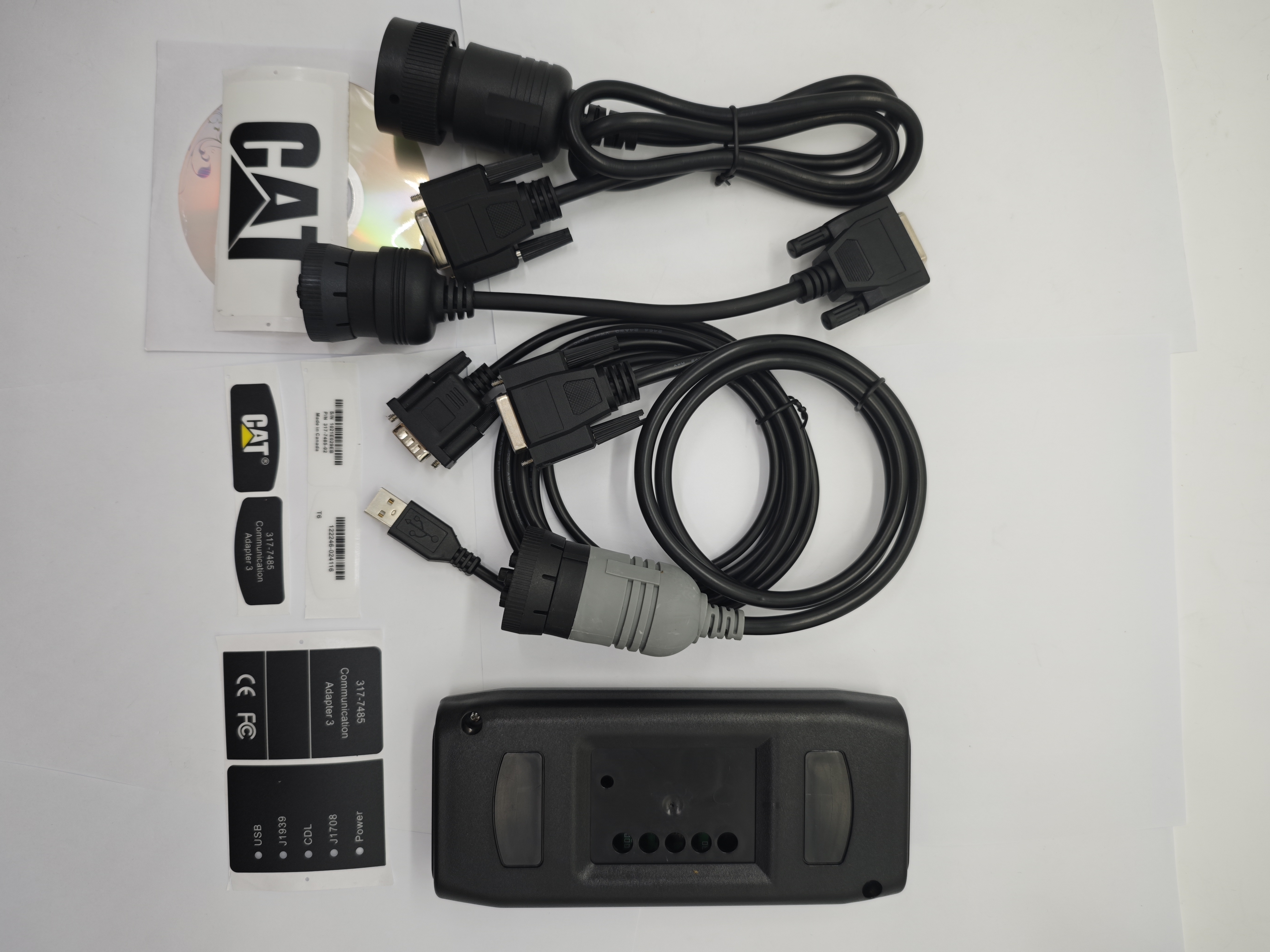 2019C for USB CAT3 Caterpillar ET3 PCB 1：1 Truck Diagnostic Tool for Cat ET3 317-7485 Communication Adapter for Cat Truck Excavator Engines Heavy Dutry Truck Scanner 