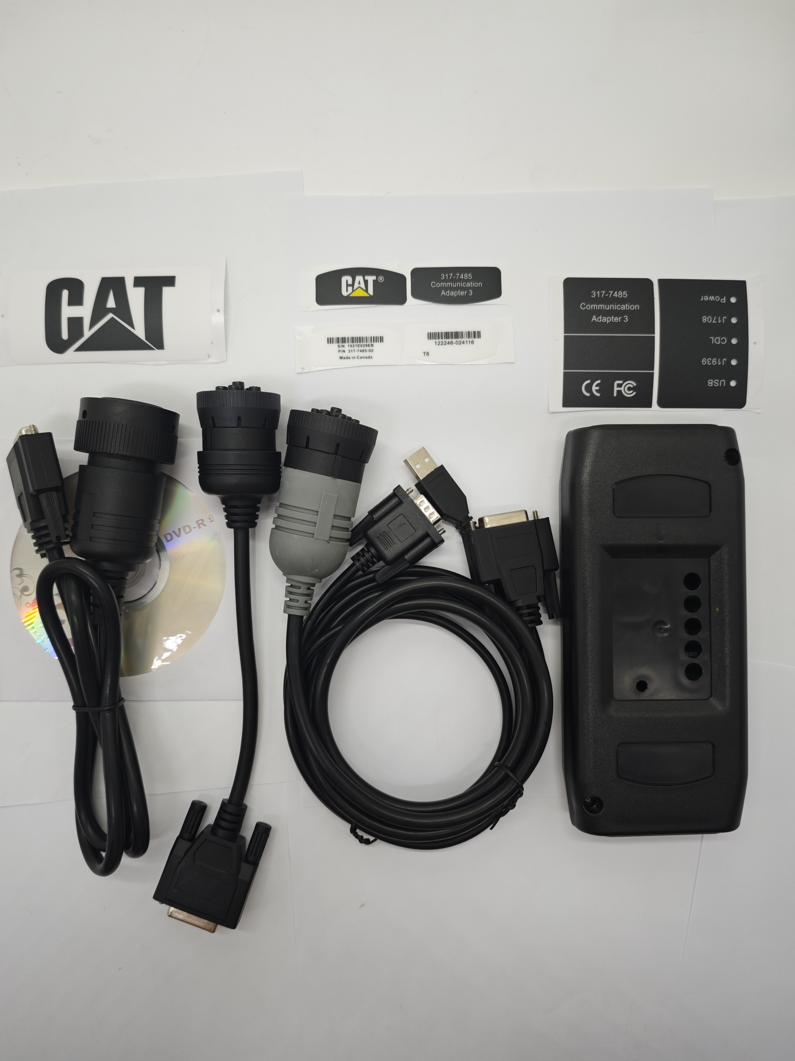 2019C for USB CAT3 Caterpillar ET3 PCB 1：1 Truck Diagnostic Tool for Cat ET3 317-7485 Communication Adapter for Cat Truck Excavator Engines Heavy Dutry Truck Scanner 