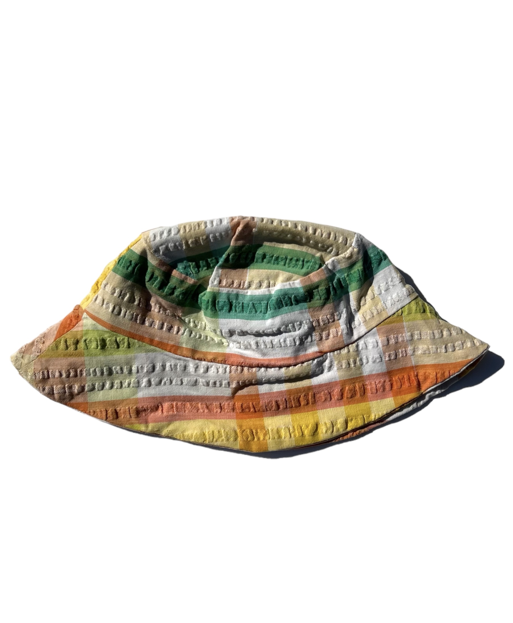 Makki Roti See Ya Sucker Seersucker Upcycled Tablecloth Hat