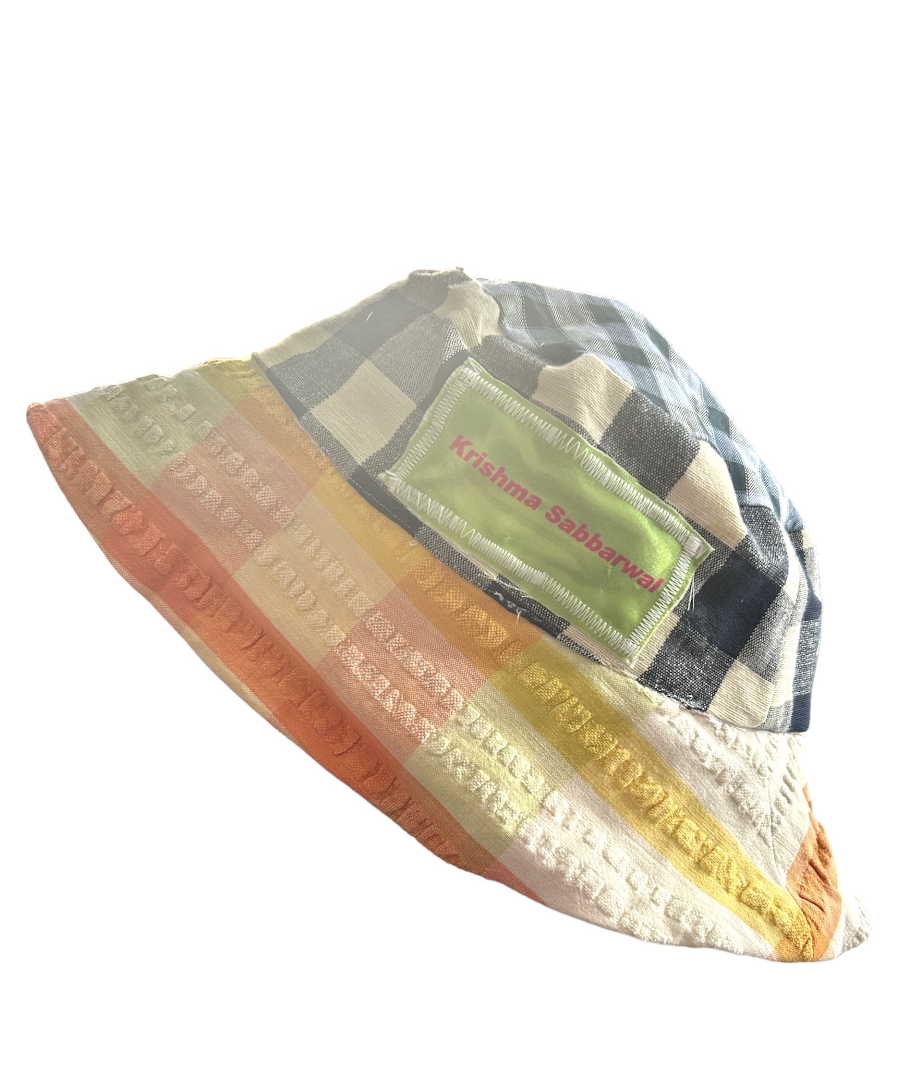 Makki Roti See Ya Sucker Seersucker Upcycled Tablecloth Hat 