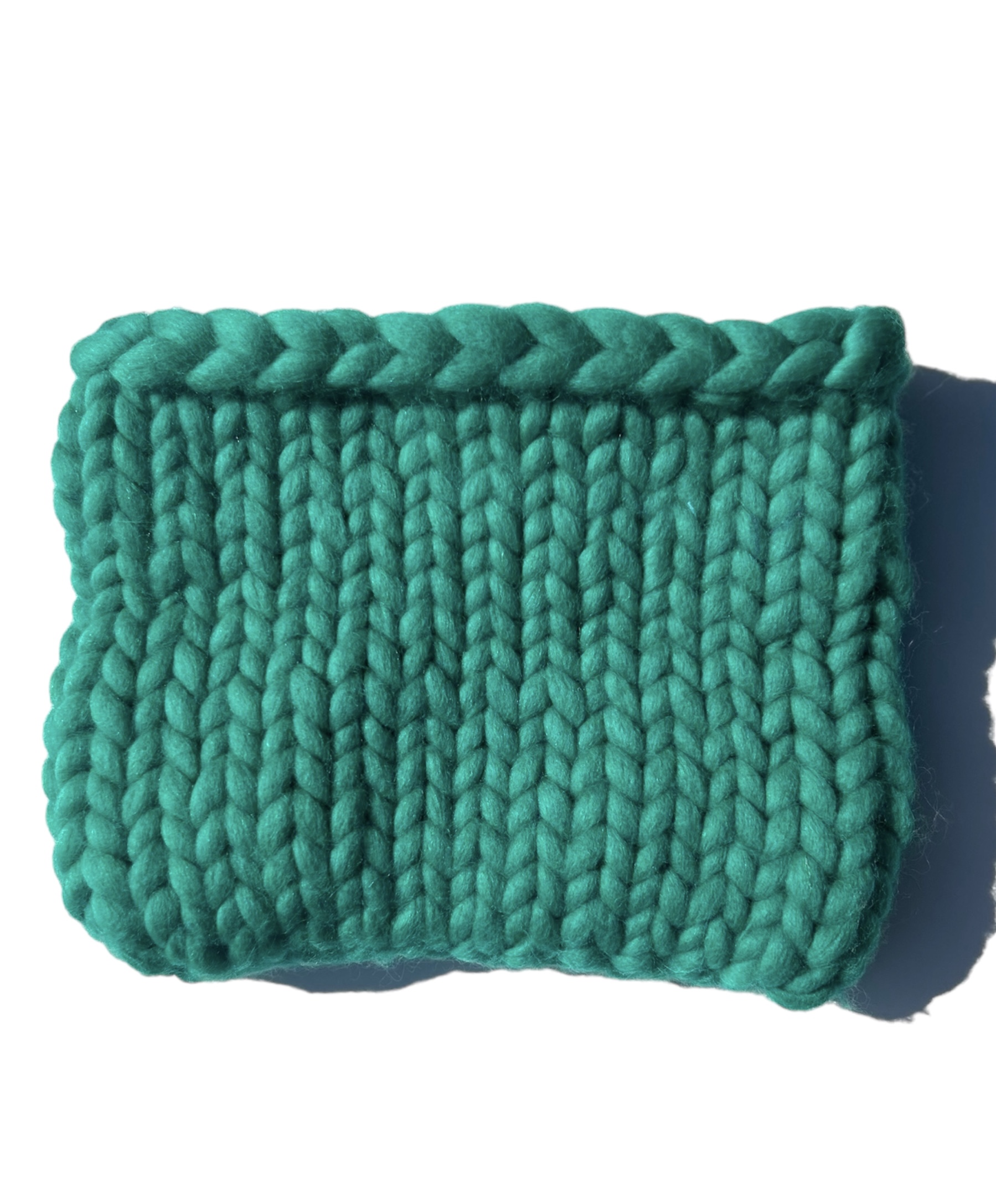 Hara Green Wool Knit Clutch bag
