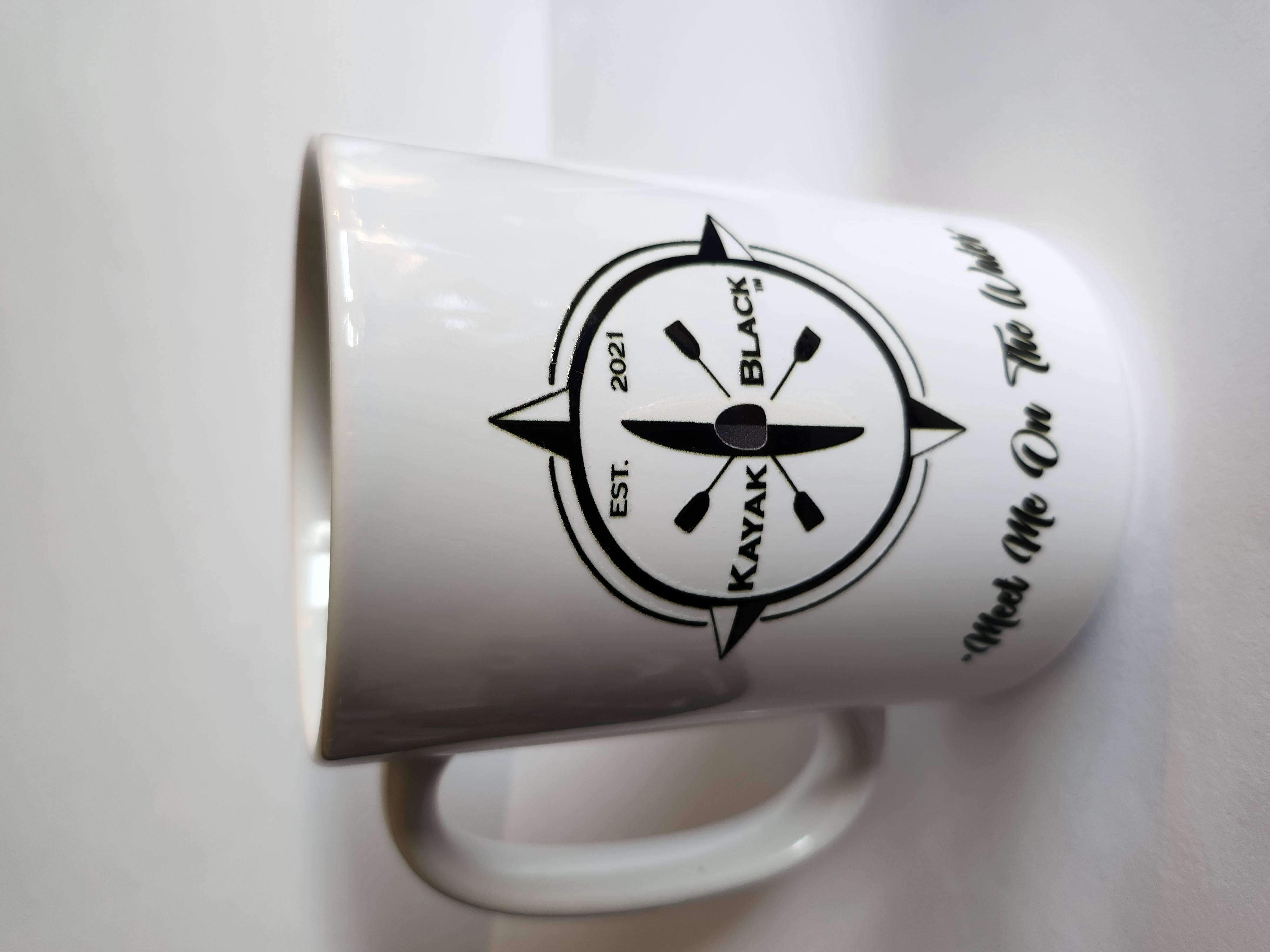 Kayak Black Coffee Mugs