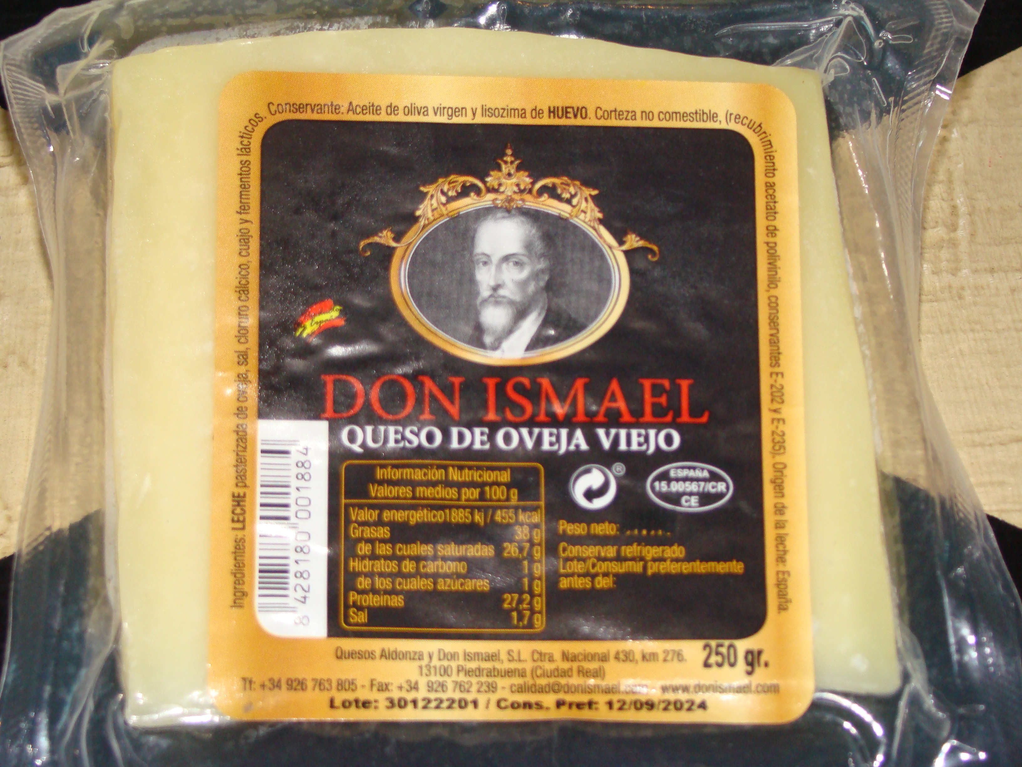 Queijo de ovelha viejo Don Ismael cunha 250g