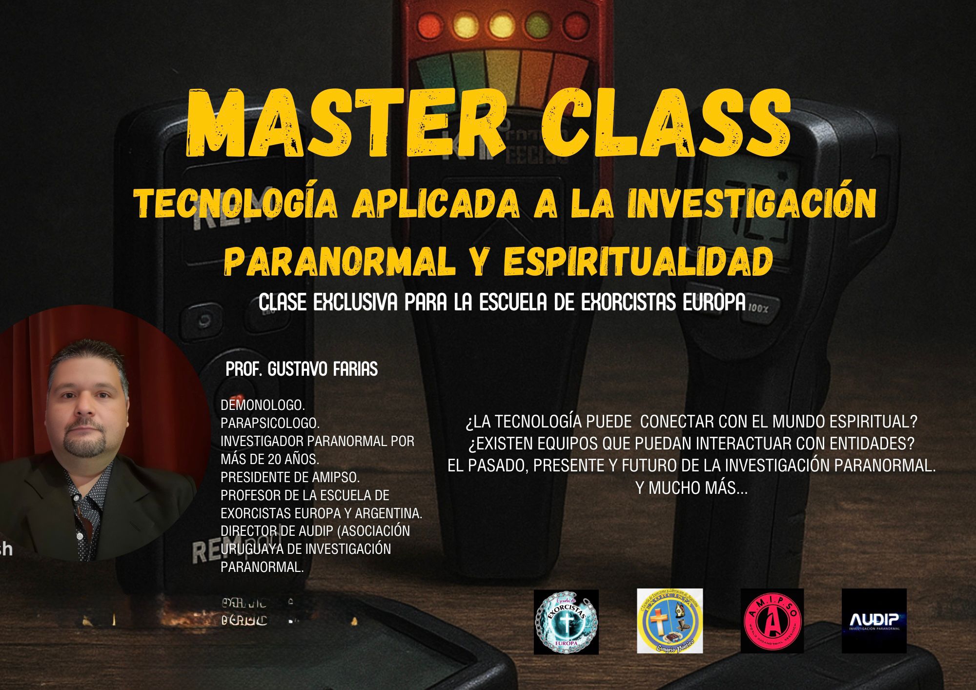 MASTER CLASS – Tecnología aplicada a la Investigación Paranormal y Espiritualidad