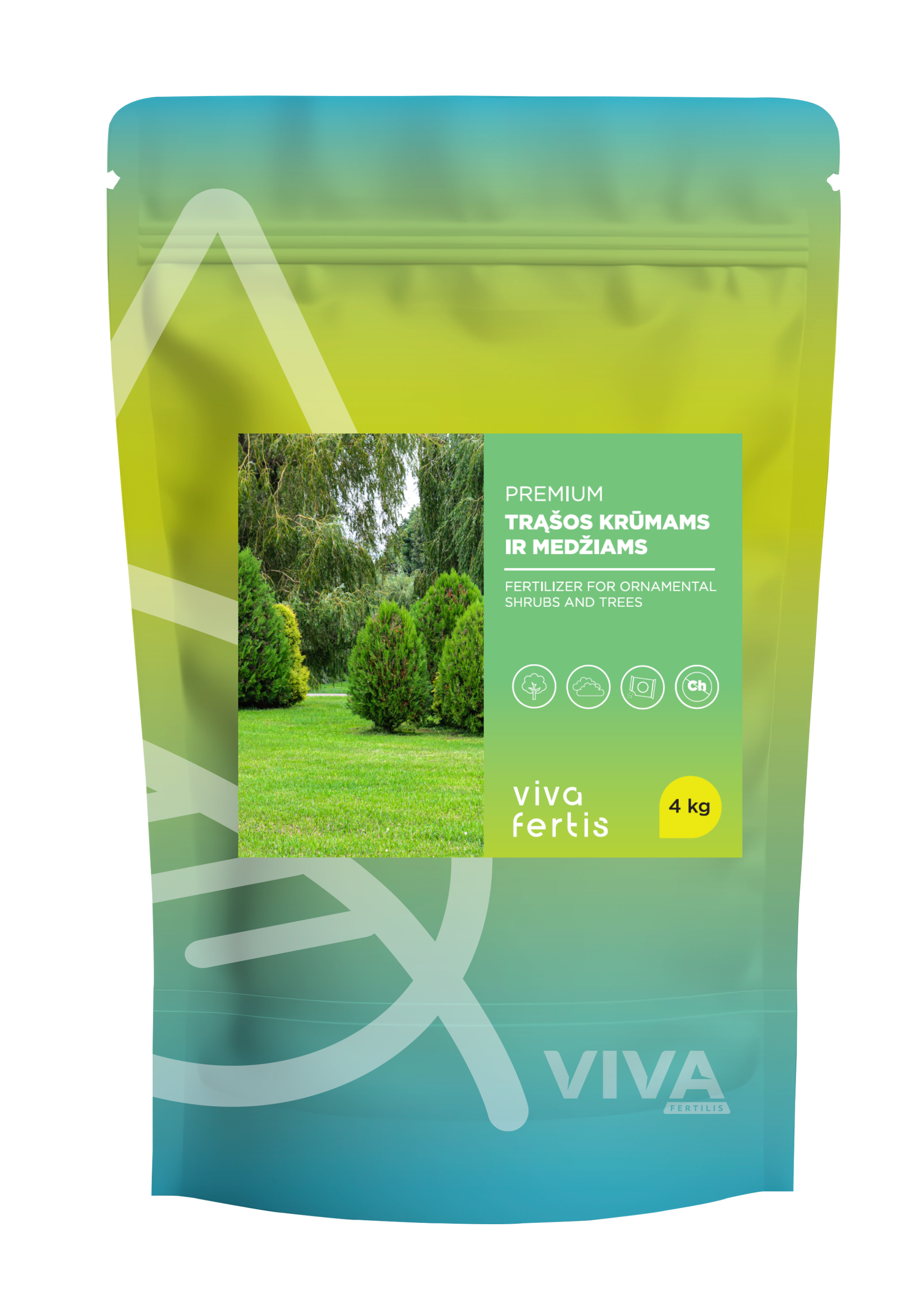 Granuliuotos trąšos dekoratyviniams krūmams ir medžiams, 4 kg