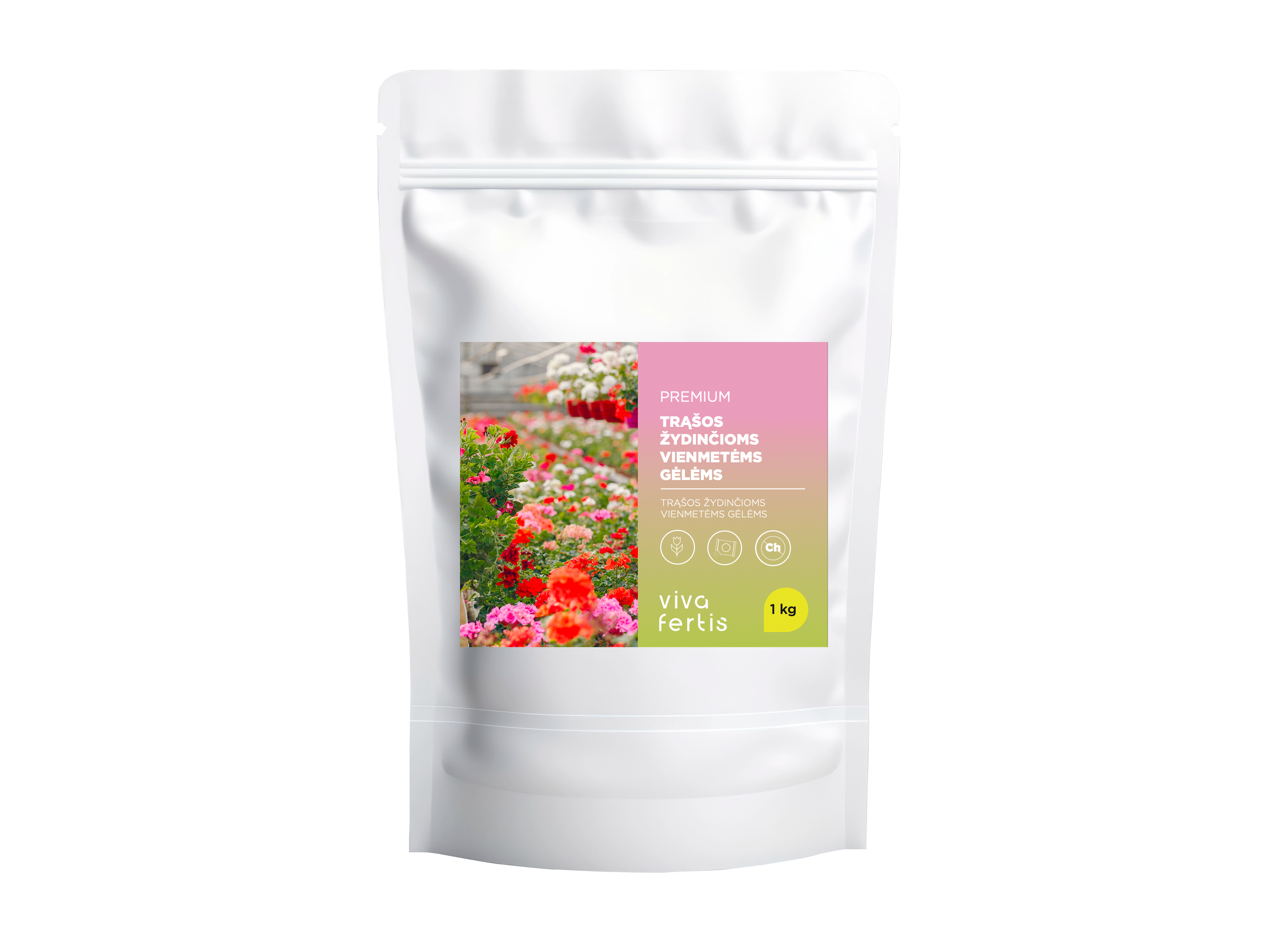 Granuliuotos trąšos žydinčioms vienmetėms gėlėms, 1 kg