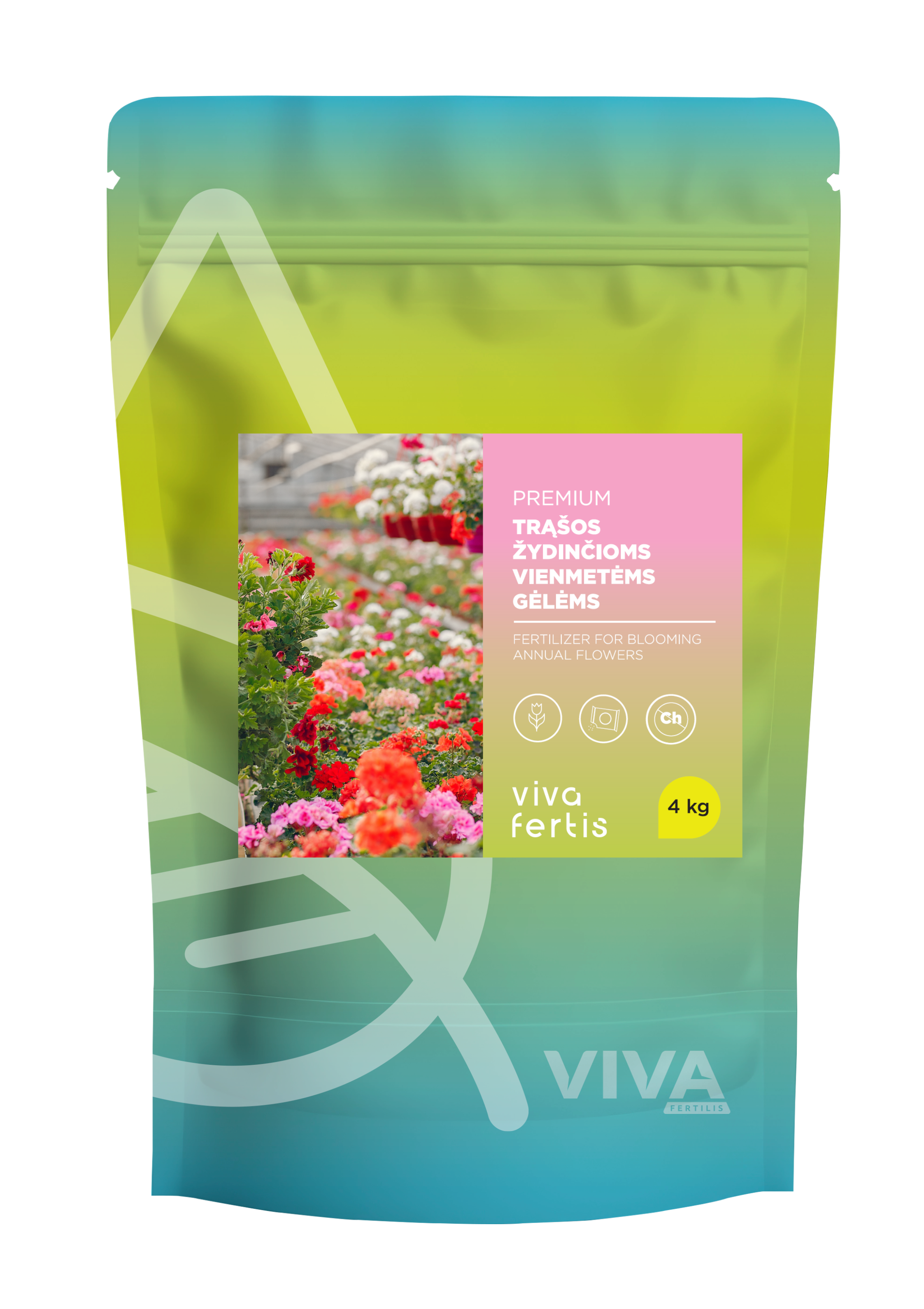 Granuliuotos trąšos žydinčioms vienmetėms gėlėms, 4 kg