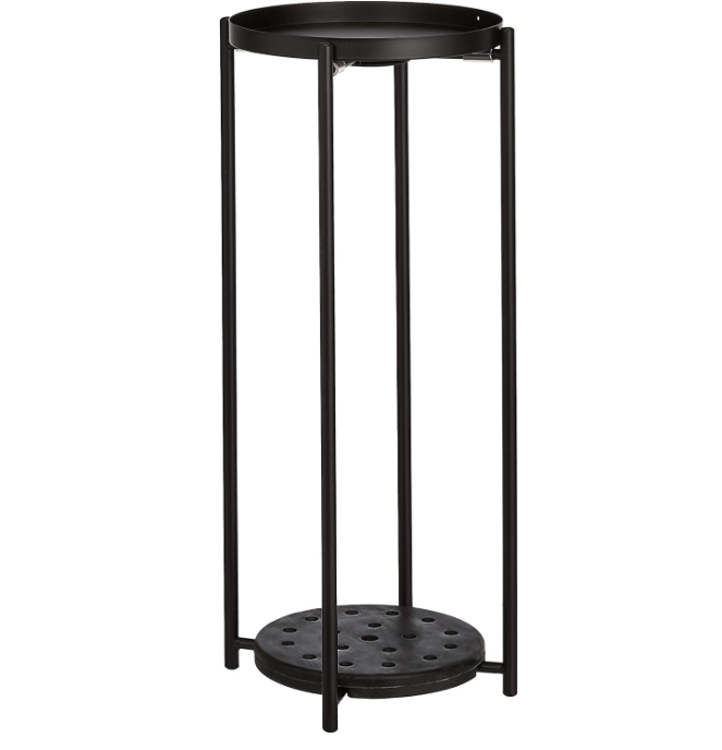 Round Plant Stand, Black