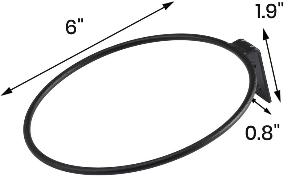 TreeLen 6 inch Flower Pot Holders for Outside,3 Pack Heavy Duty Flower Pot Ring Wall Bracket for Plant Pots Indoor Outdoor,Black