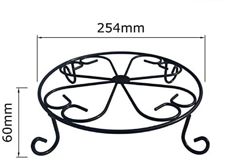 Plant Stand 10 inch Black Potted Plant Stand, Flower Pot Rack Holder, 6 Pack
