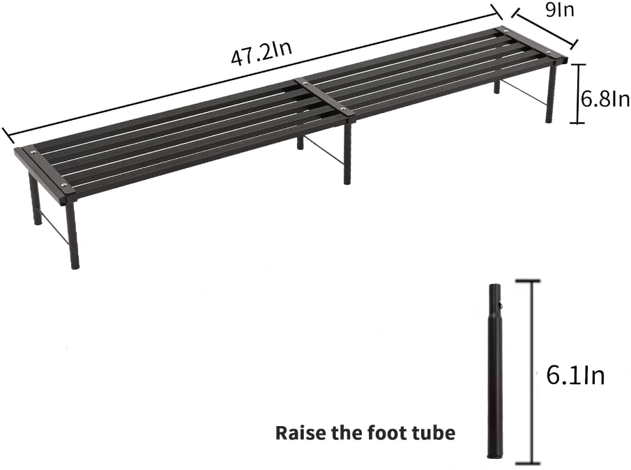 Metal Plant Stands, Rust-proof Aluminum Flower Pot Stand, Plants Display Stands Decoration Racks for Living Room Balconies and Gardens (120 Ebony)