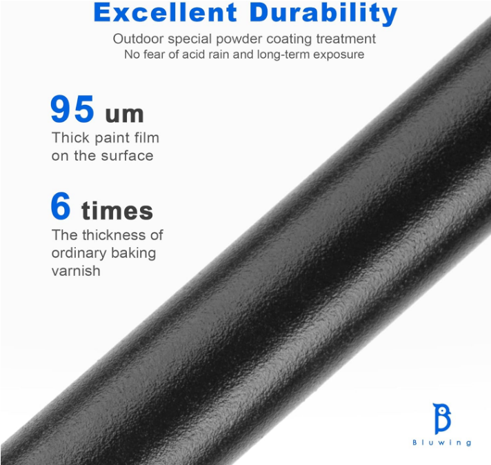 48 Inches Outdoor Shepherd Hook with 5 Prong Base (2 Packs), Stand Pole for Humming Bird Feeder, Adjustable Freestanding Hanger Base for Flower Planter