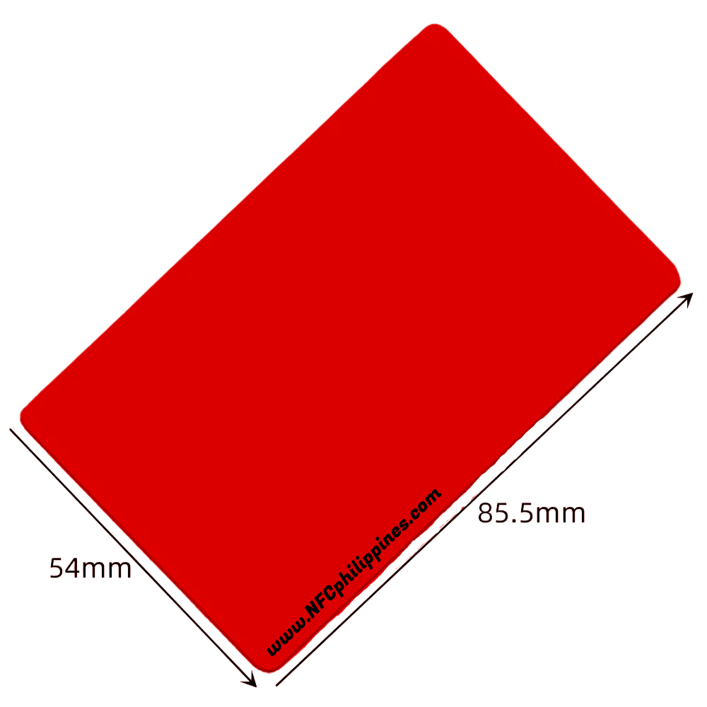 Red PVC - NFC card - Contact less