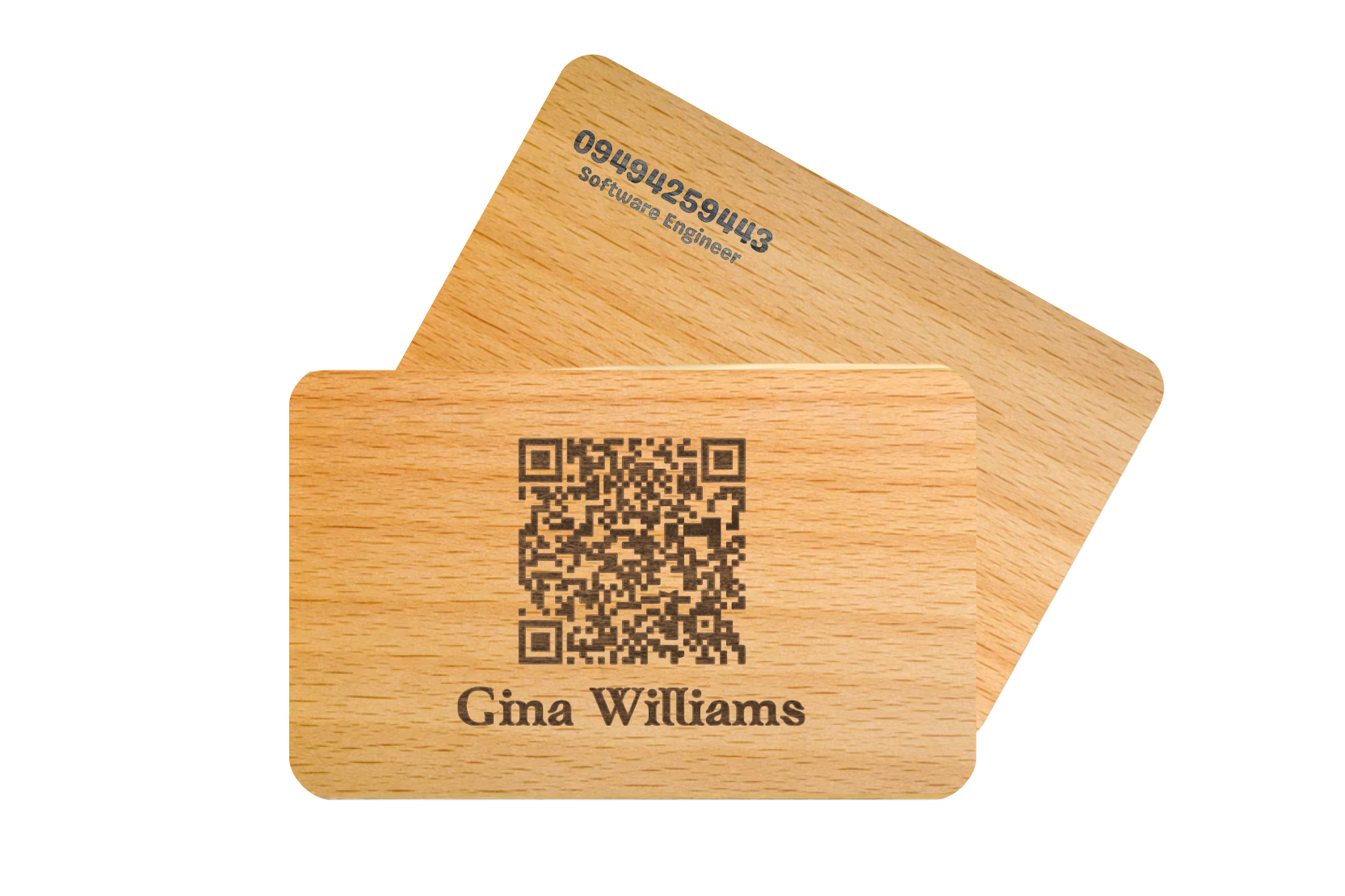 Wood NFC - beech - Contact less