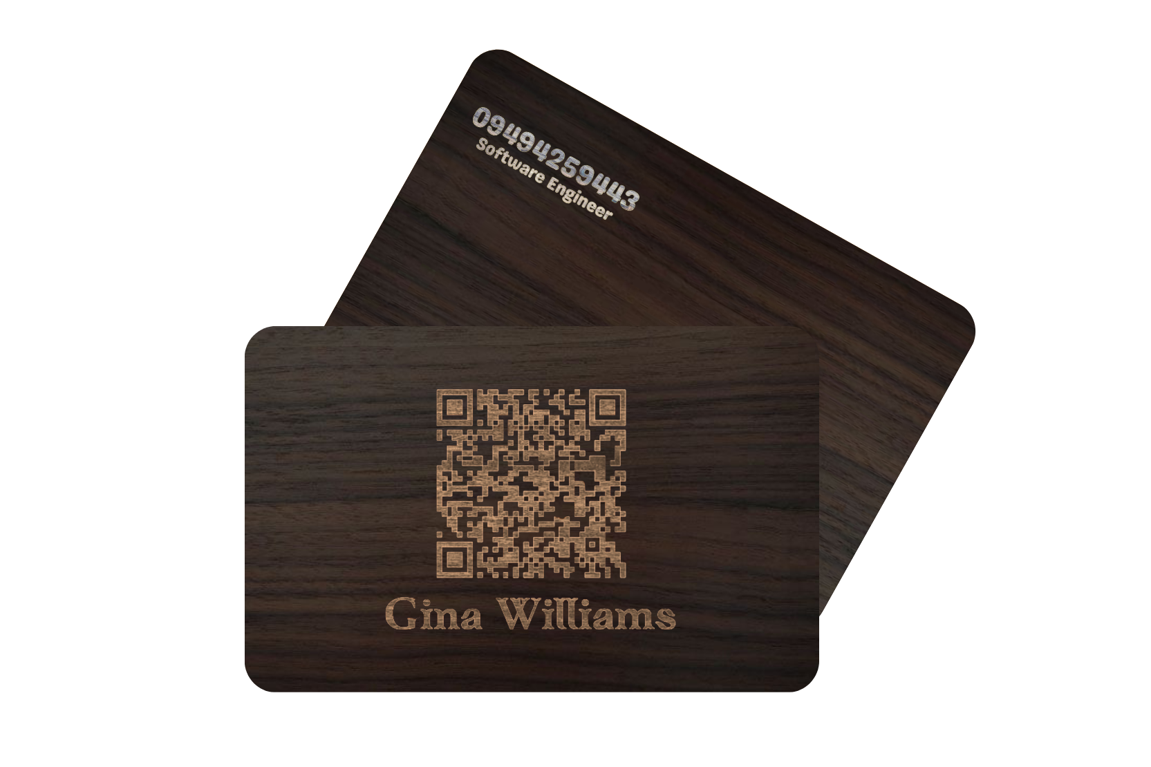 Wood NFC - black walnut - Contact less