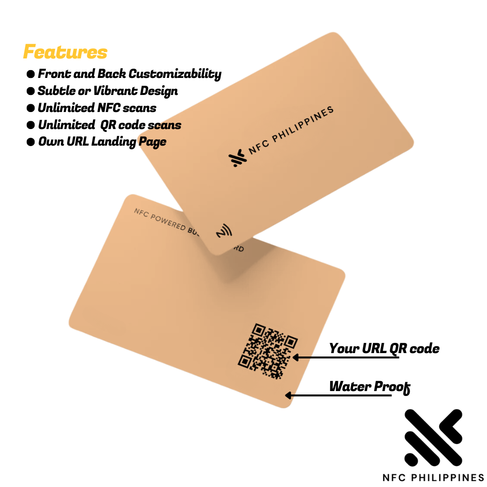 Orange PVC - NFC card - Contact less