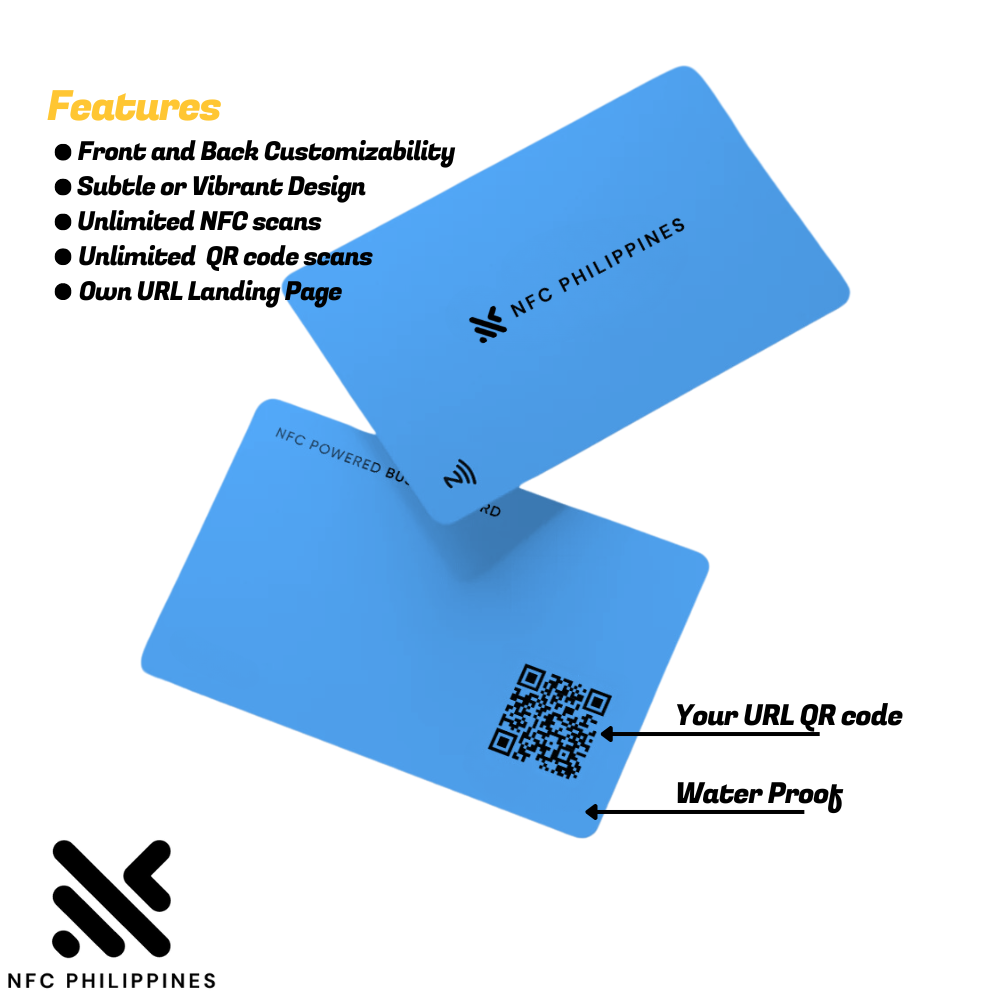 Blue PVC - NFC card - Contact less