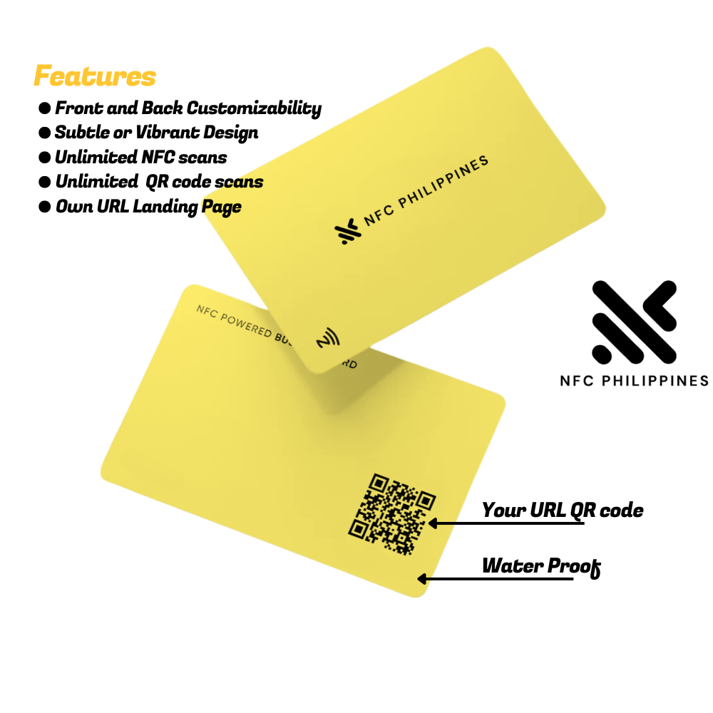 Yellow PVC - NFC card - Contact less