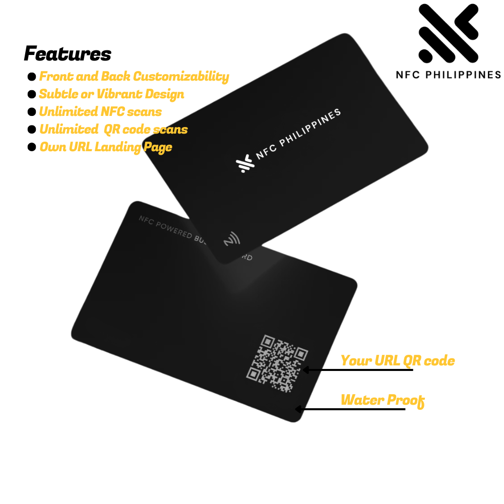Black PVC - NFC card - Contact less