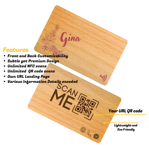 Wood NFC - beech - Contact less