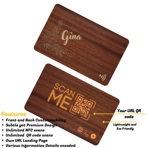 Wood NFC - sapele - Contact less