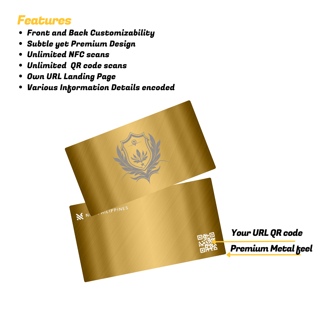 METAL NFC - GOLD - CONTACT LESS