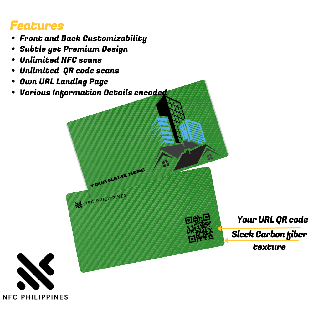 Carbon Fiber - Green - Contactless