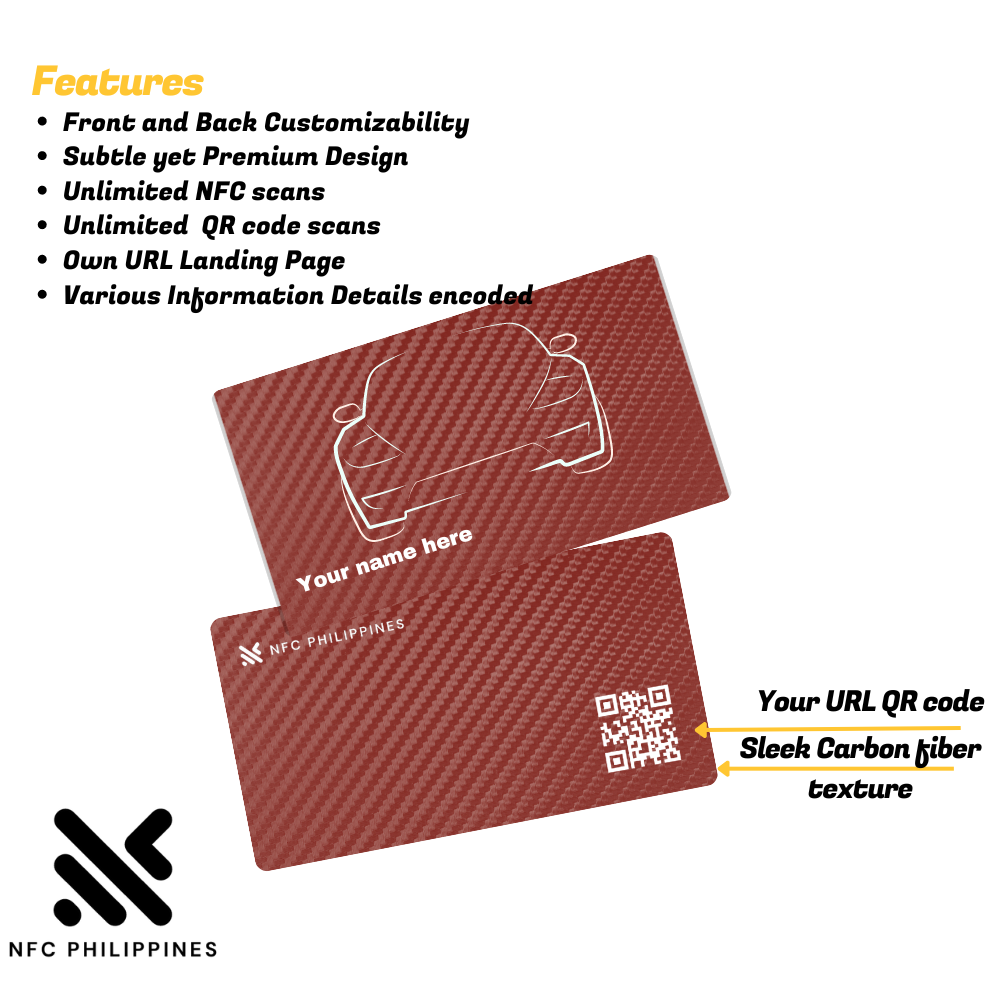 Carbon Fiber - Red - Contactless