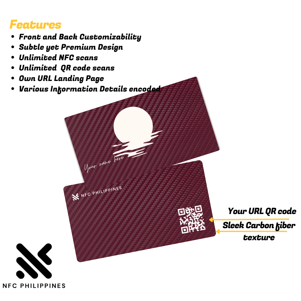 Carbon Fiber - Red Wine - Contactless