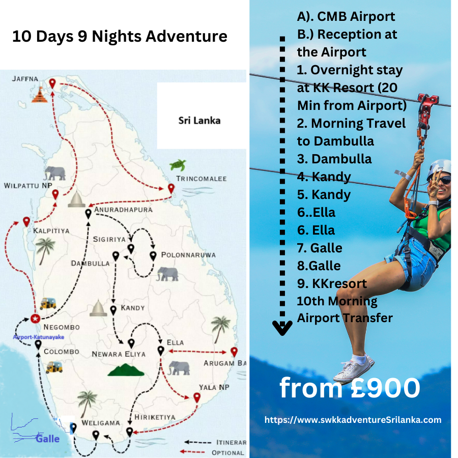 Learn More: £950/PP 15 days 14 Nights Anuradhapura Adventure Tour from £950