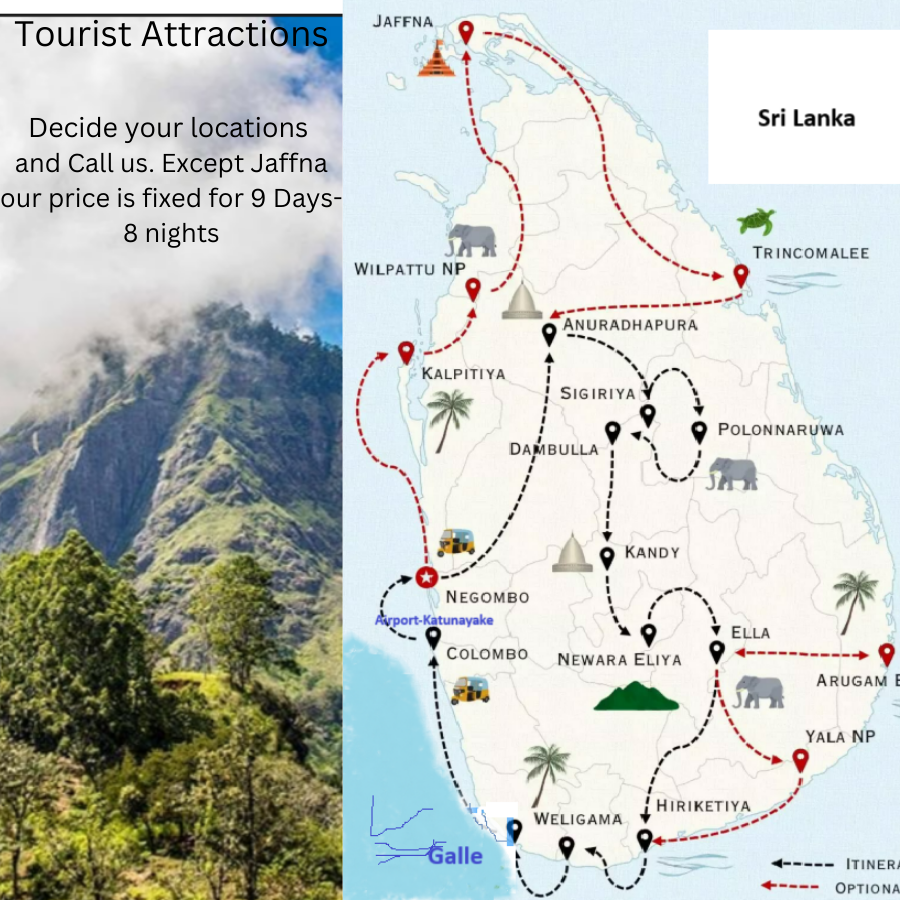 Learn More: £850/PP:  9 Days-8 Nights: Sigiriya, A'Pura, Rock Fortress, Ella, Zip Line, Galle Beaches, Wild Life safari, Colombo and many more.