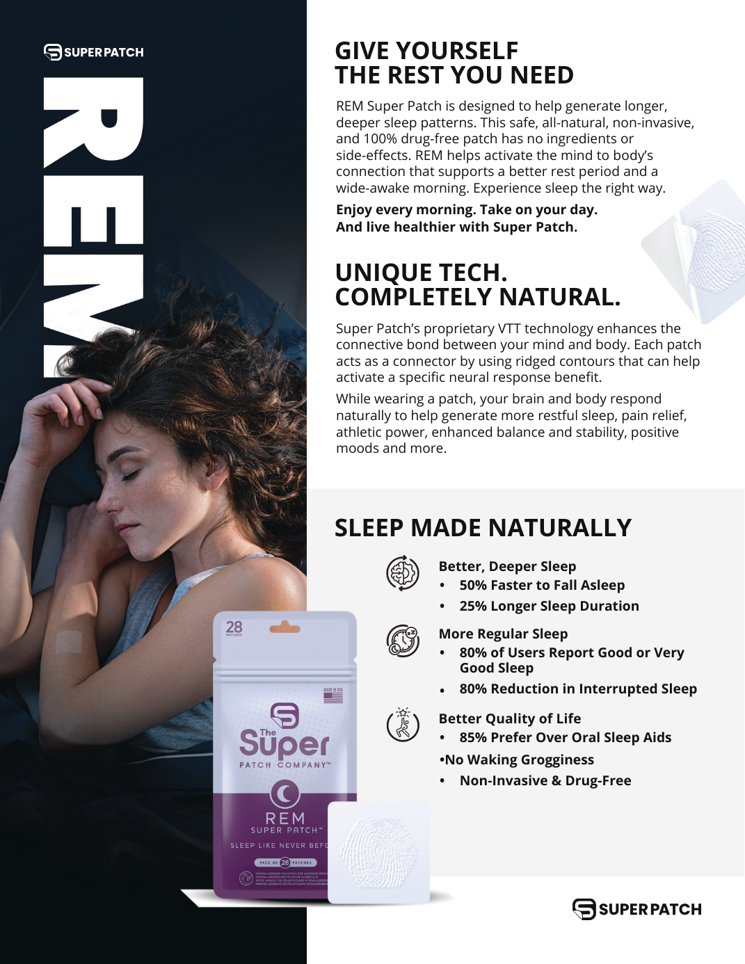 REM Super Patch – 28 Patches for Pain Relief – Single Pack