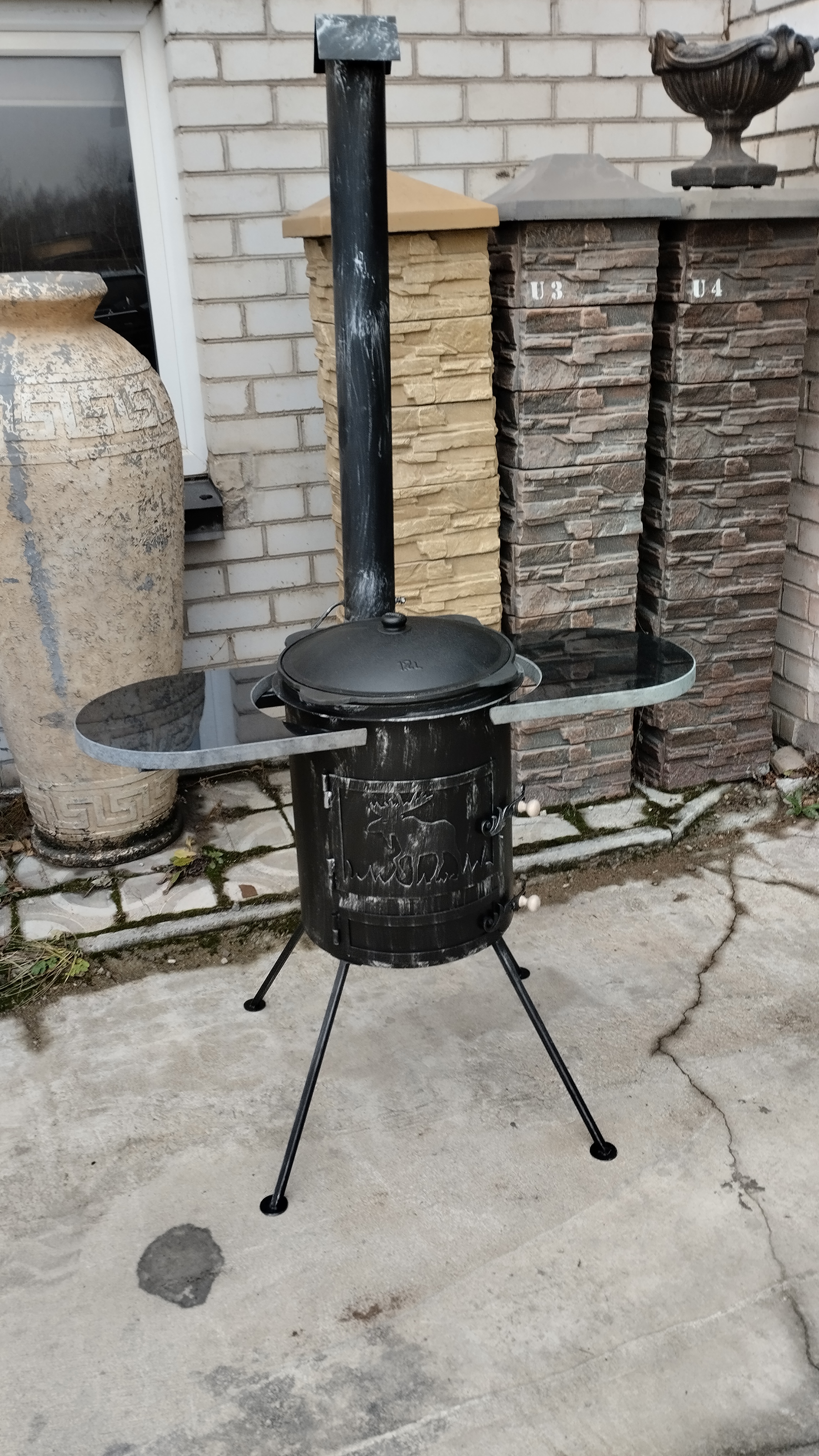 Kazano krosnelė 12l su dvejomis lentynomis