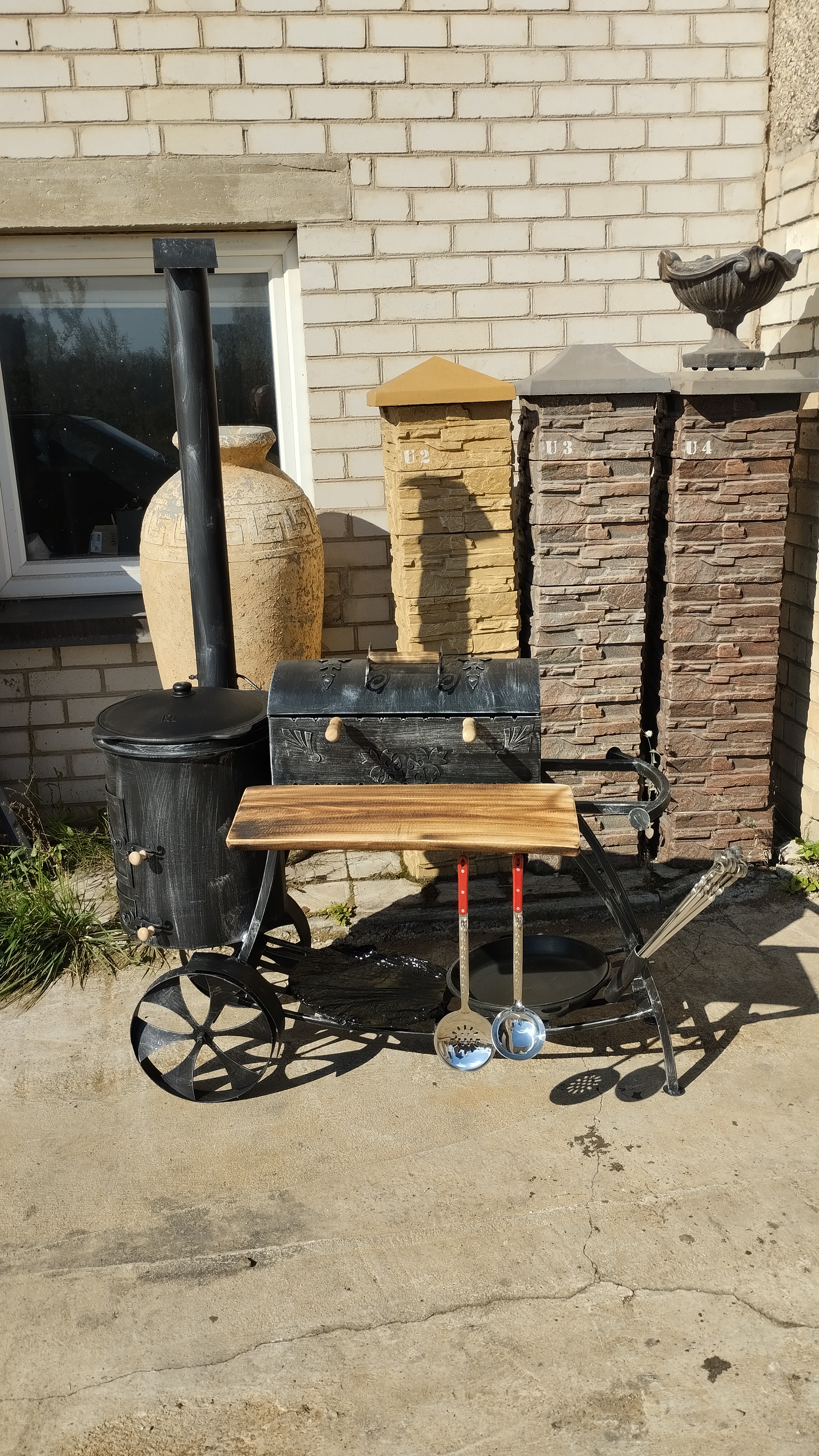 Šašlykinė su kazano krosnele "Mini virtuvė"