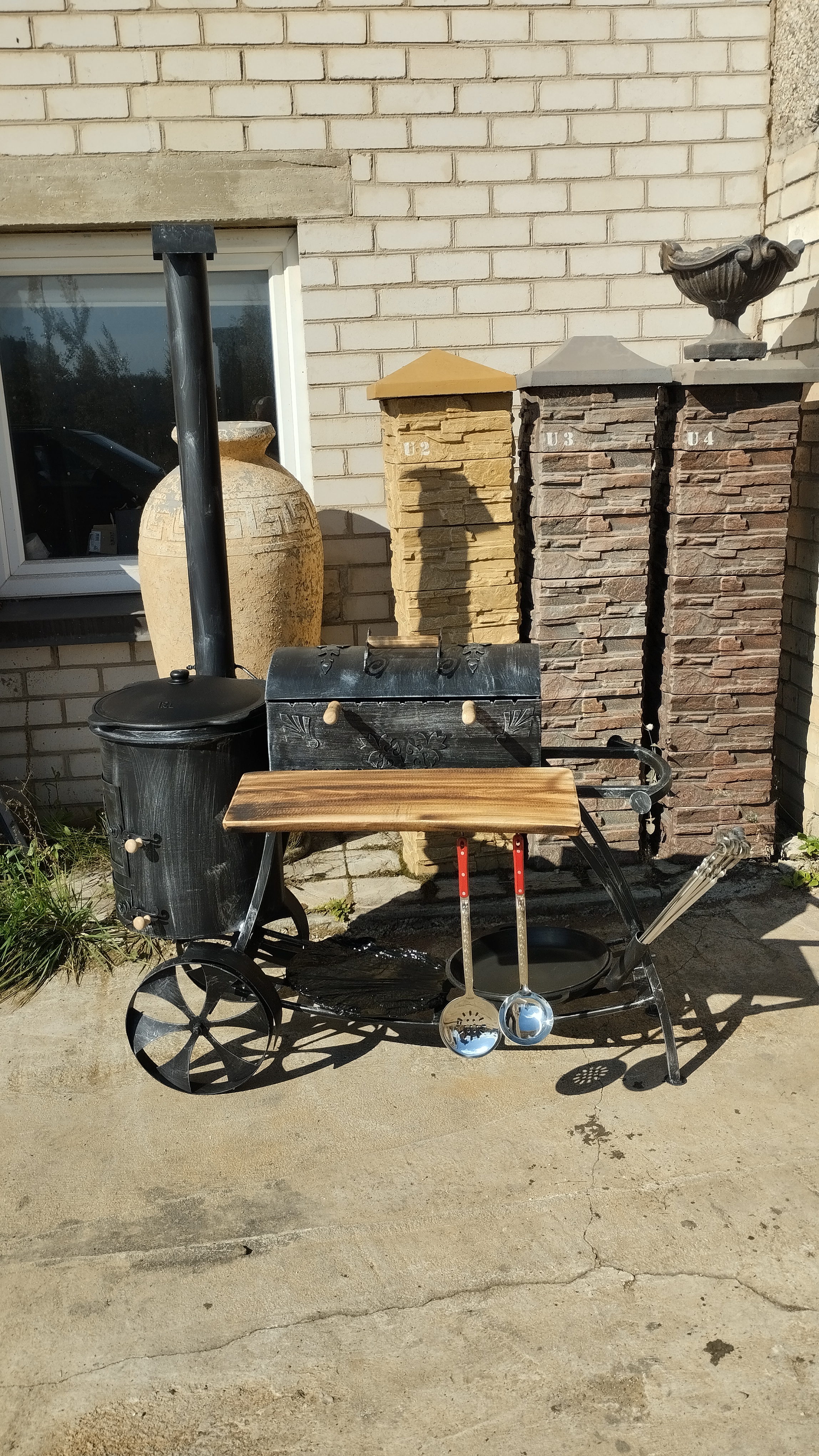 Šašlykinė su kazano krosnele "Mini virtuvė"