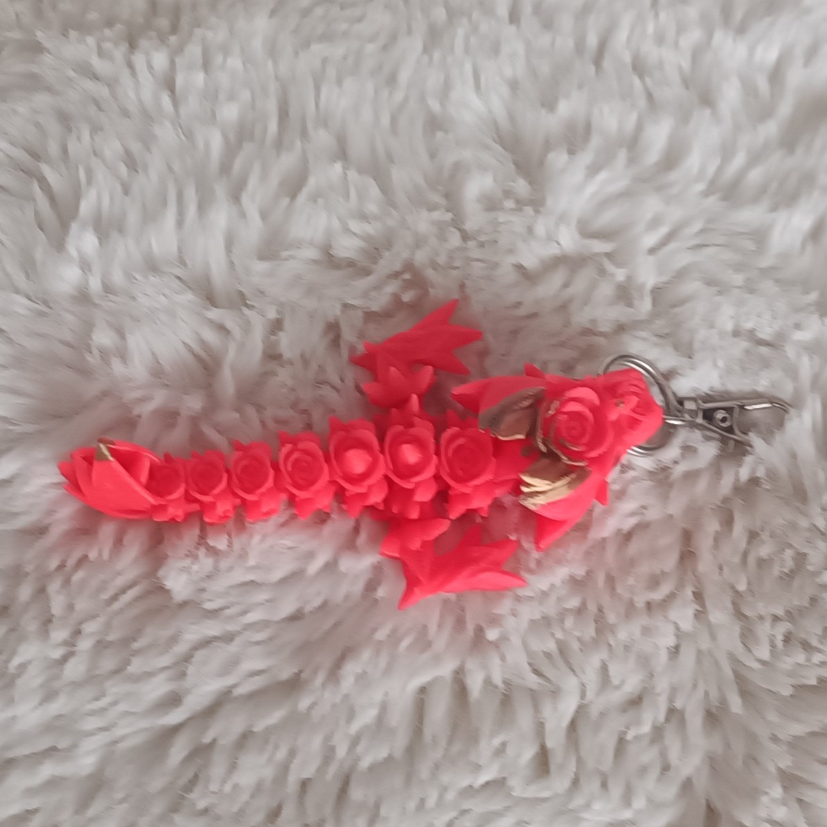 Porte-Clés Bébé Dragon de Roses