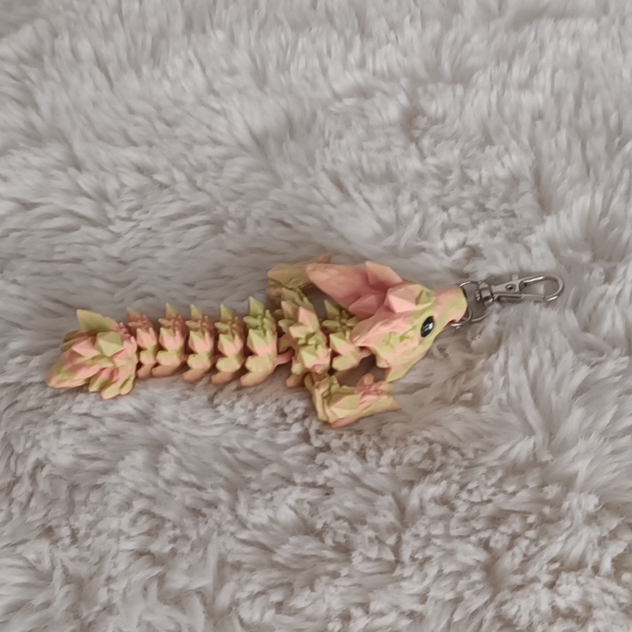 Porte-Clés Bébé Dragon-Loup de Cristal