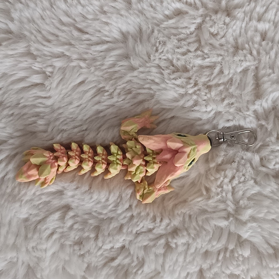 Porte-Clés Bébé Dragon-Loup de Cristal