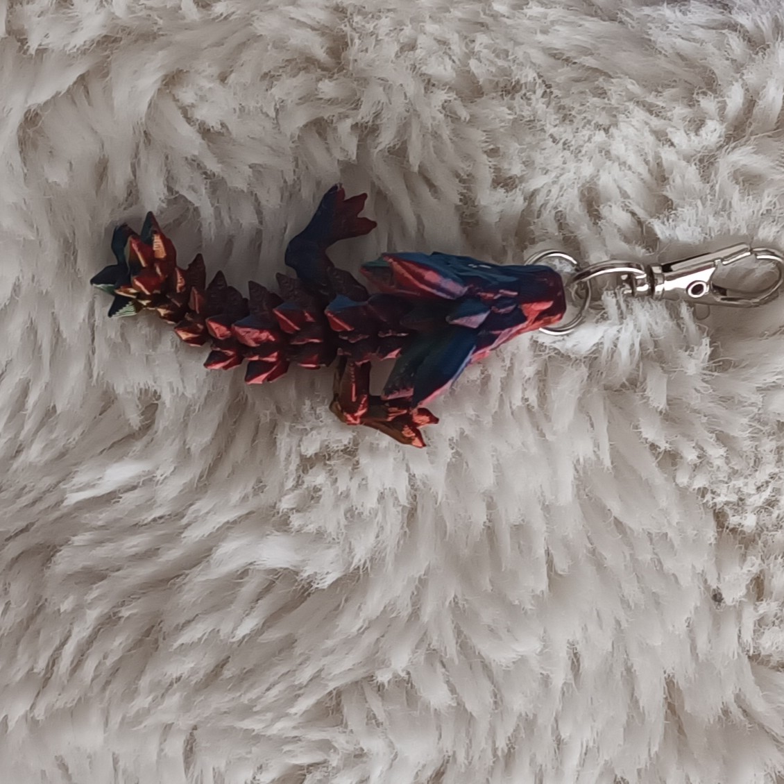 Porte-Clés Bébé Dragon-Loup de Cristal