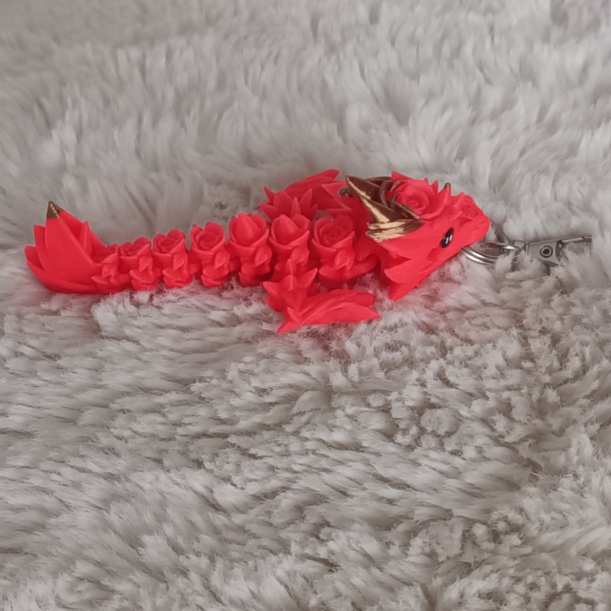 Porte-Clés Bébé Dragon de Roses