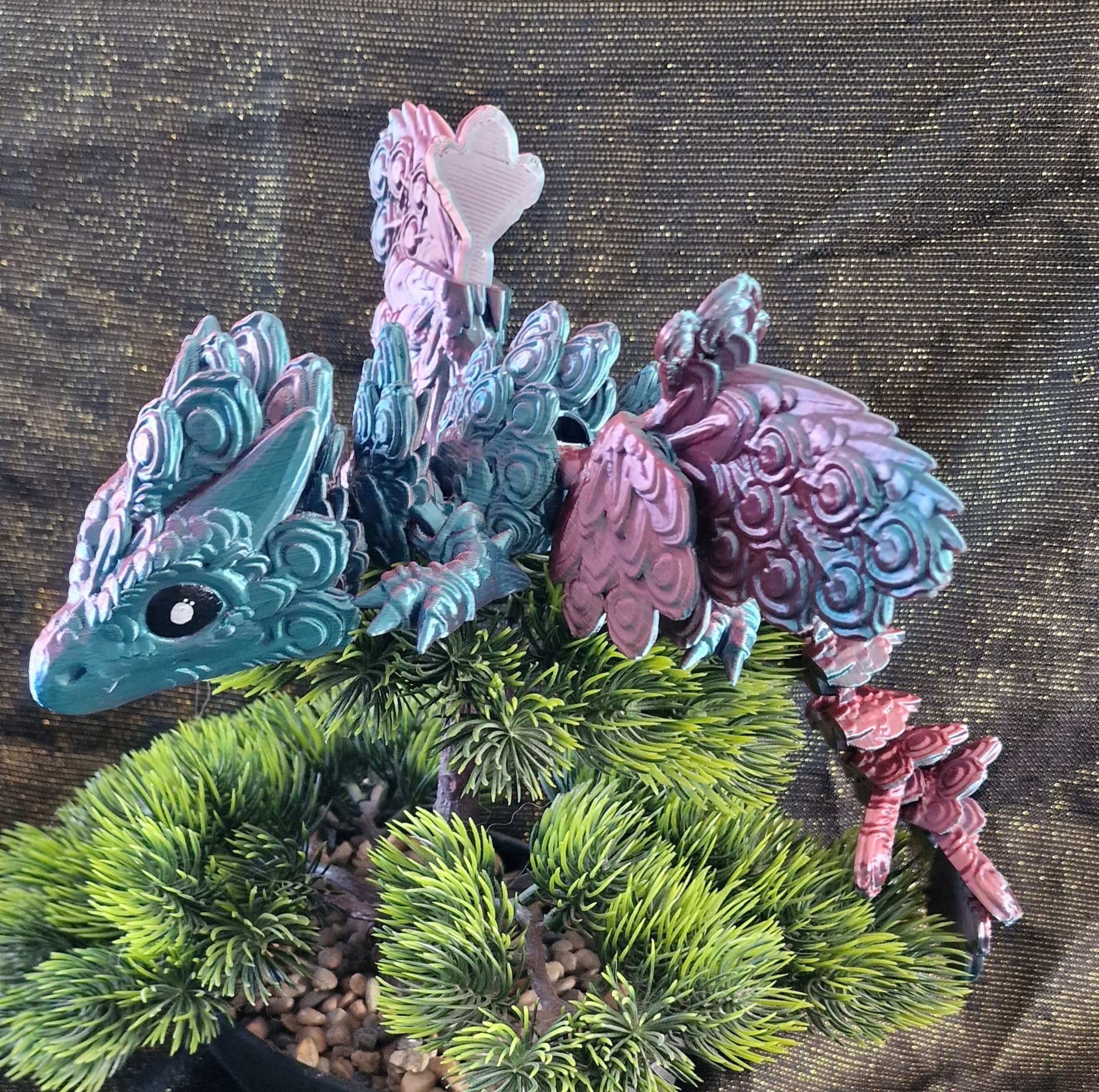 Bébé Dragon-Paon Ailé