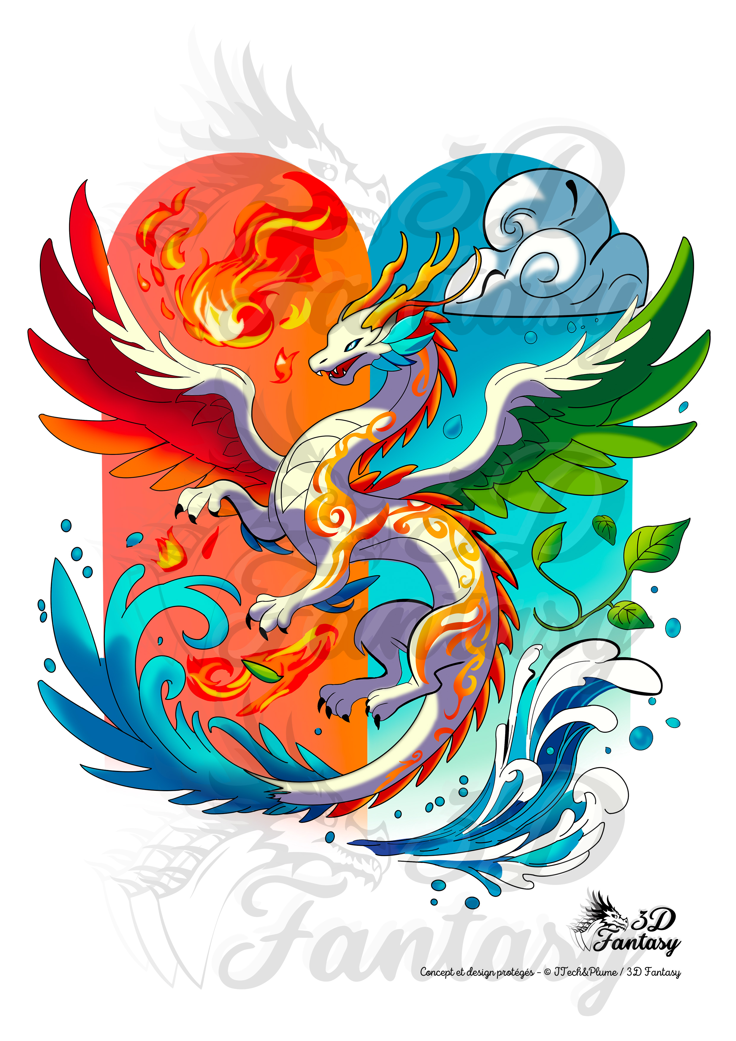 Print Dragon Élémentaires