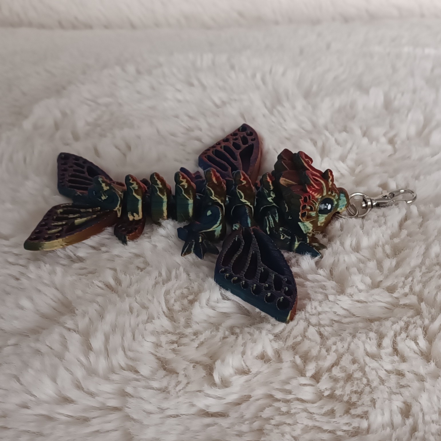 Porte-Clés Petit Bébé Dragon-Papillon Ailé