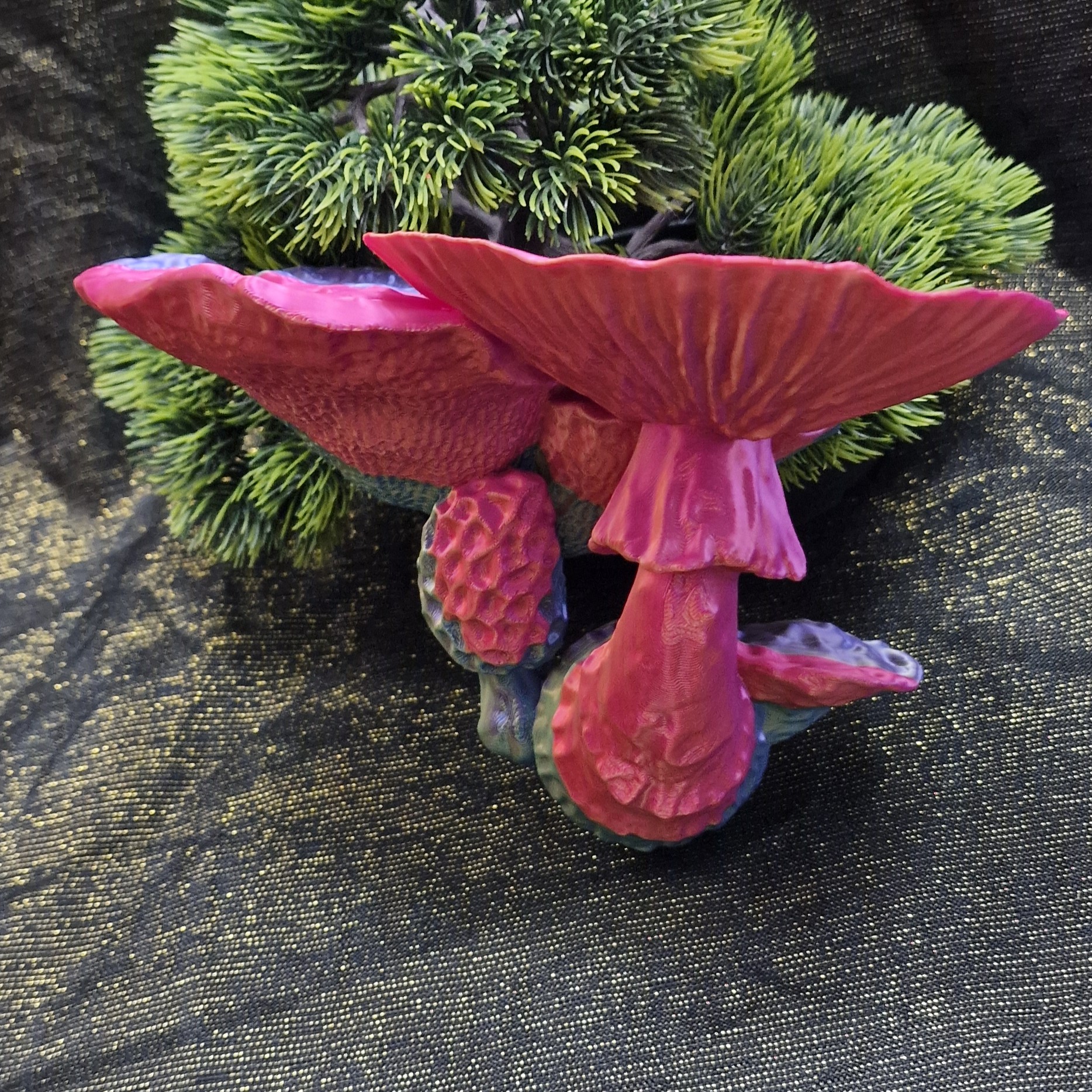 Petit Bébé Dragon de Champignons + Socle murale