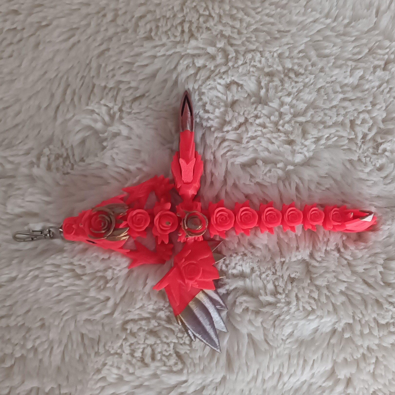 Porte-Clés Bébé Dragon de Rose Ailé