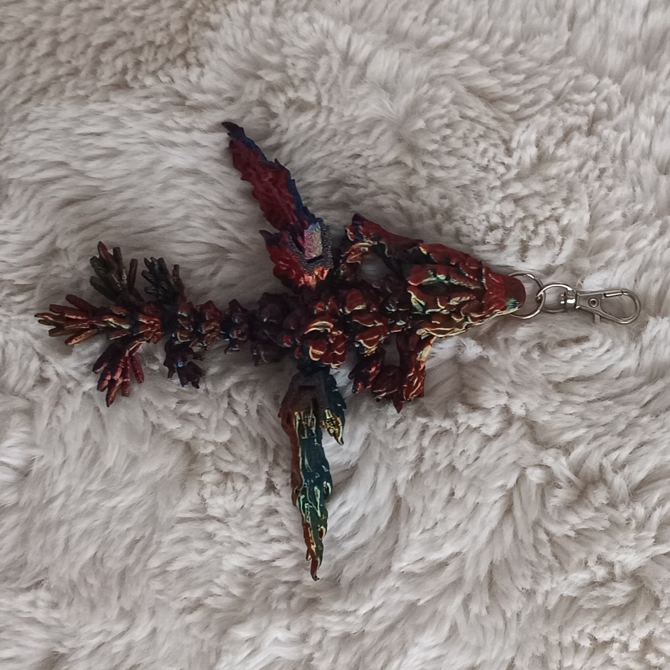 Porte-Clés Bébé Dragon-Phoenix Ailé